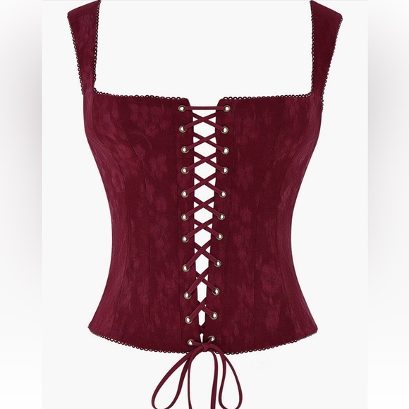 NWT House of CB Parisa Lace-Up Corset Top - Picture 8 of 8